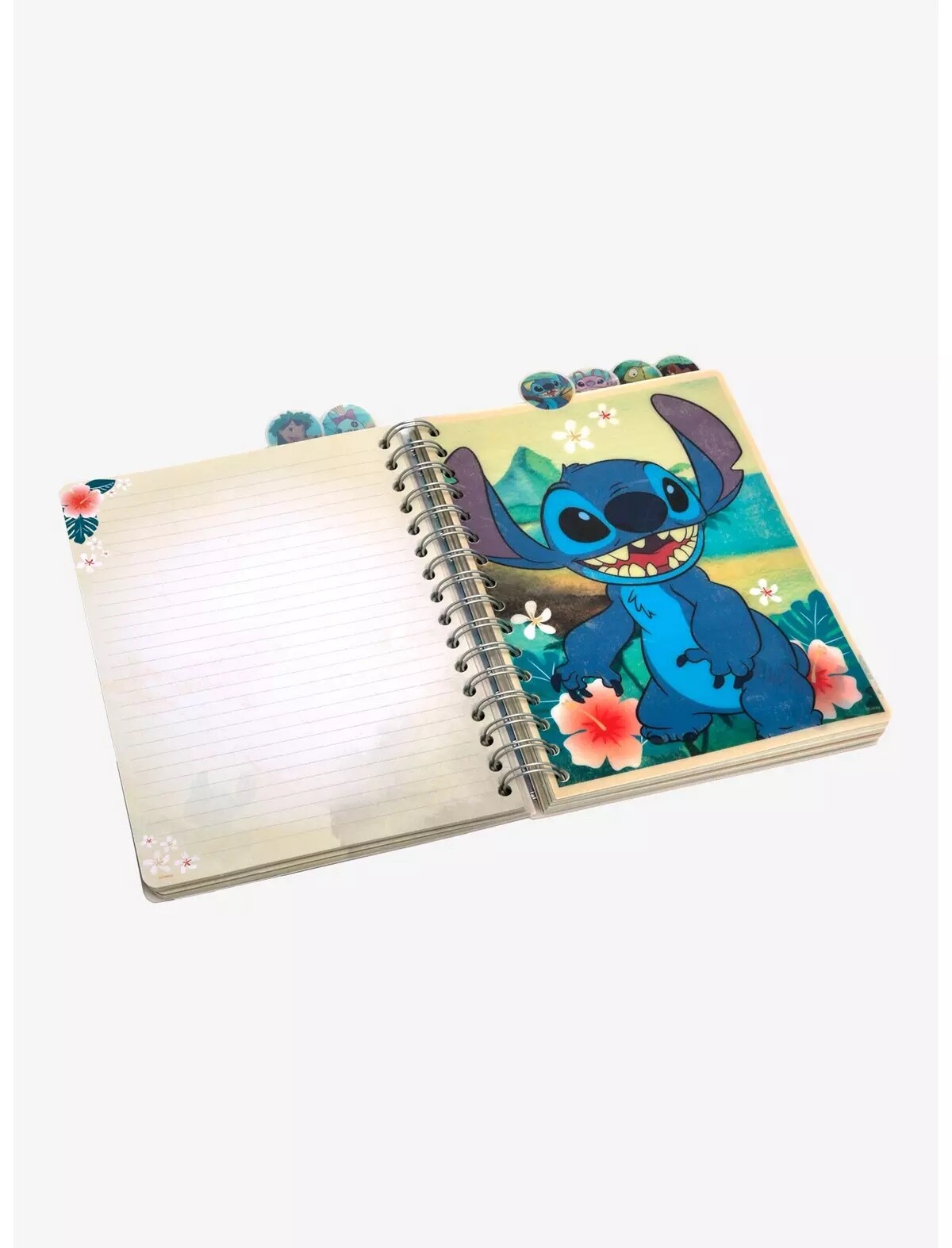 Disney Lilo & STITCH WUZ HERE Tabbed Spiral Lined Notebook Journal | 144 Pages