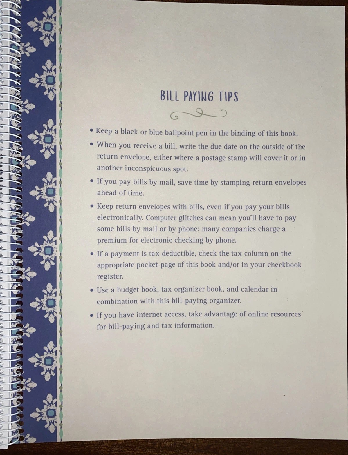 12 Month Bill Paying Organizer Colorful Images 14 Pages Pockets FREE SHIPPING!