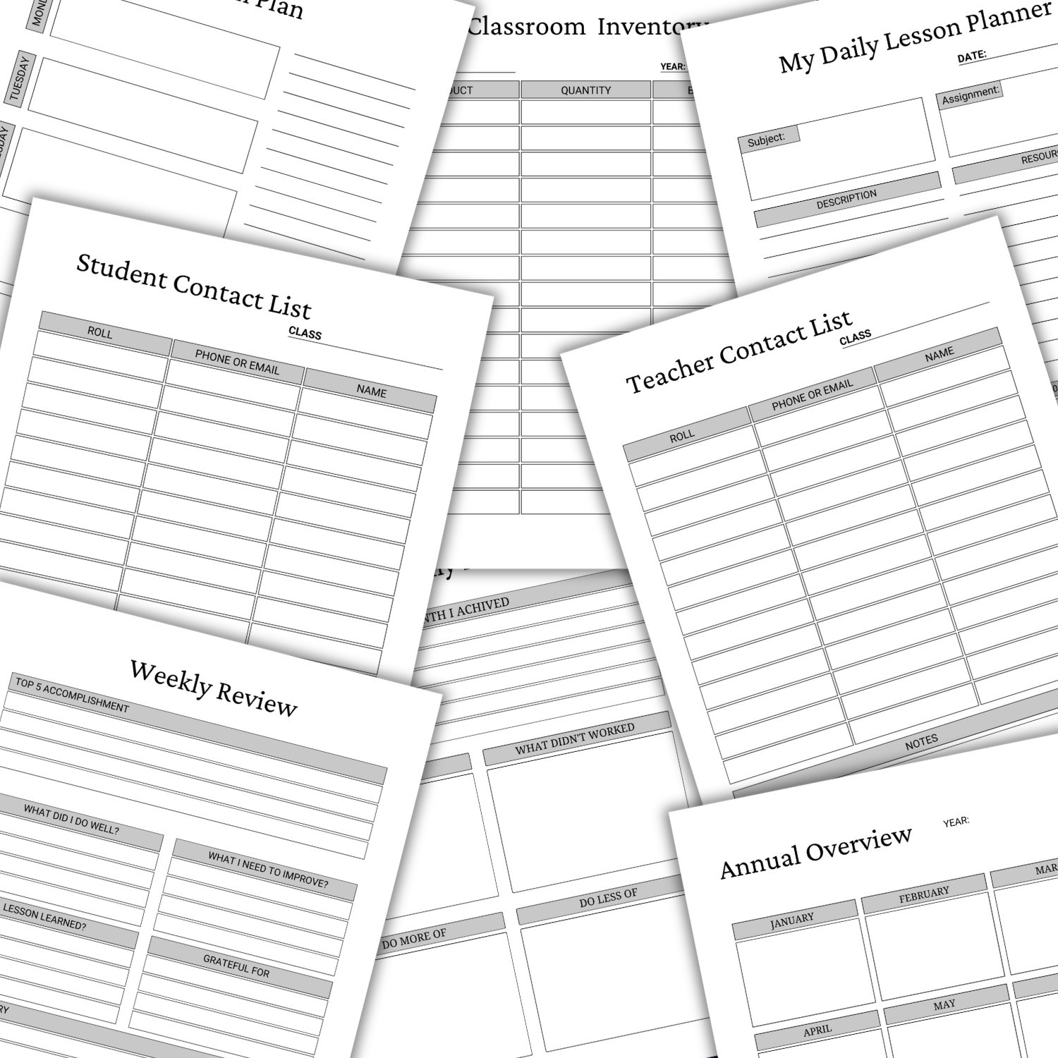 2025 Ultimate Teacher Planner Printable | Daily, Weekly, Monthly Organizer
