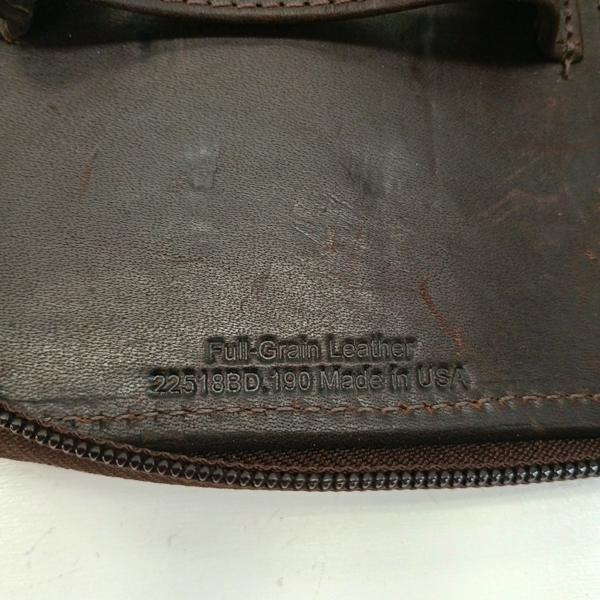 Franklin Covey Leather 6 Ring Organizer Notes Full Grain Brown Zip Around 1996