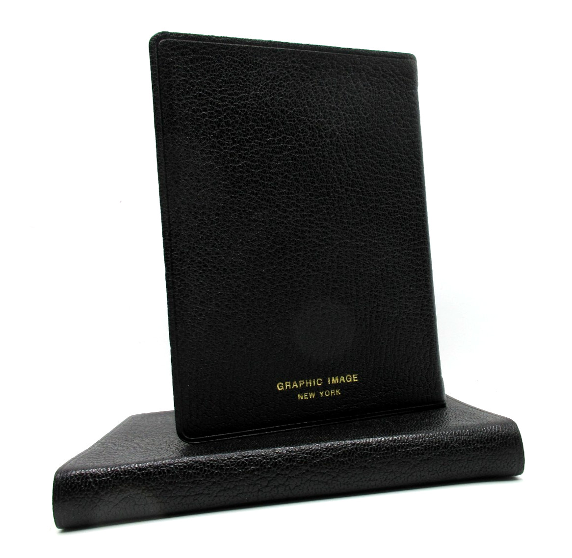 Graph Grid Lined Squared Paper Pages Journal 4×6″ Leather Cover BLACK