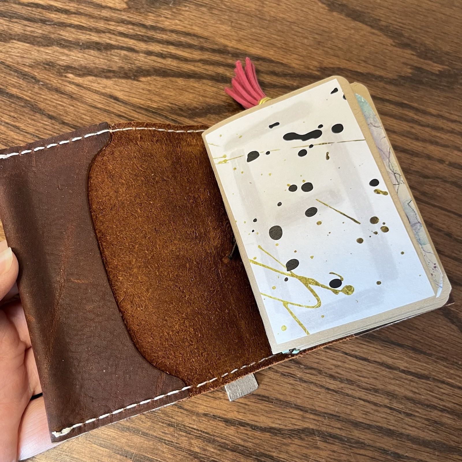 Chic Sparrow Brown Leather Traveler’s Notebook Pocket Sz Loop Journal Inserts