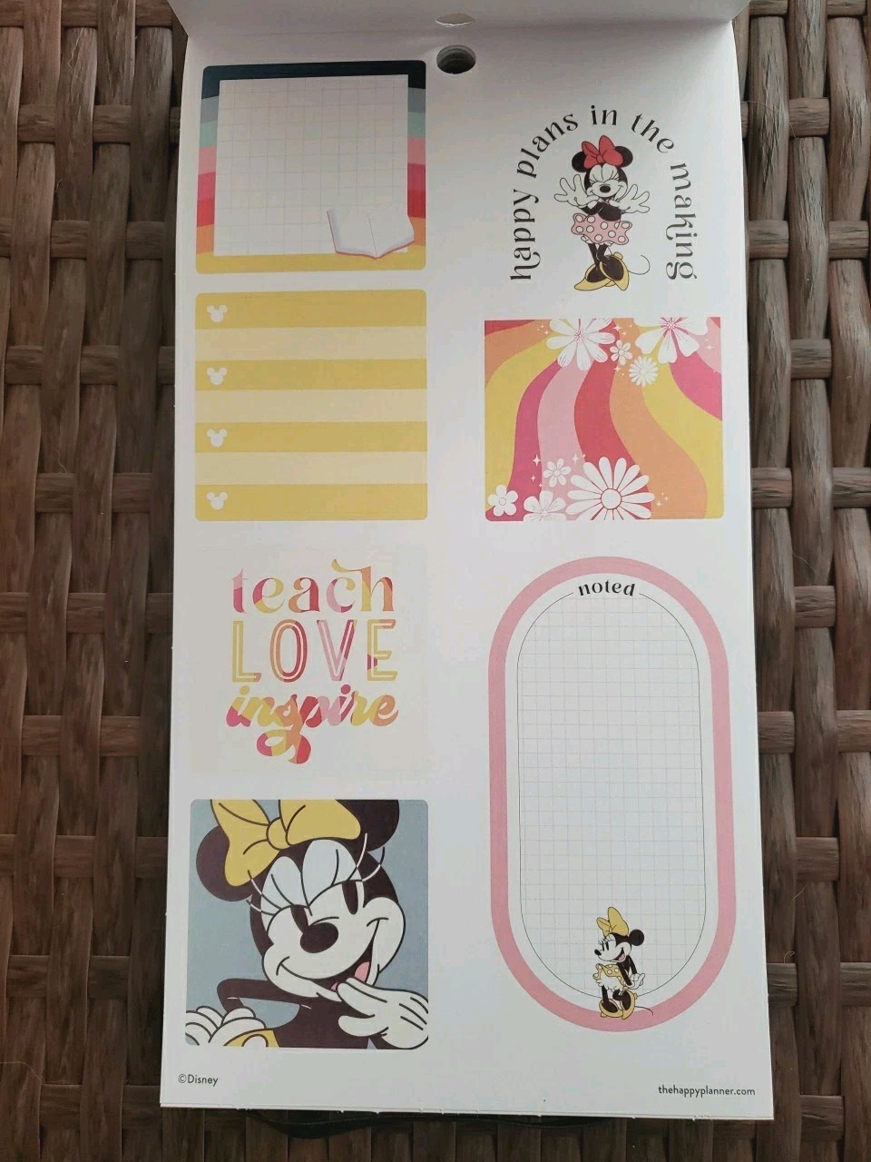 Happy Planner ~ Disney Sunny Minnie Mouse Teacher ~ Value Pack Stickers 515 Pcs