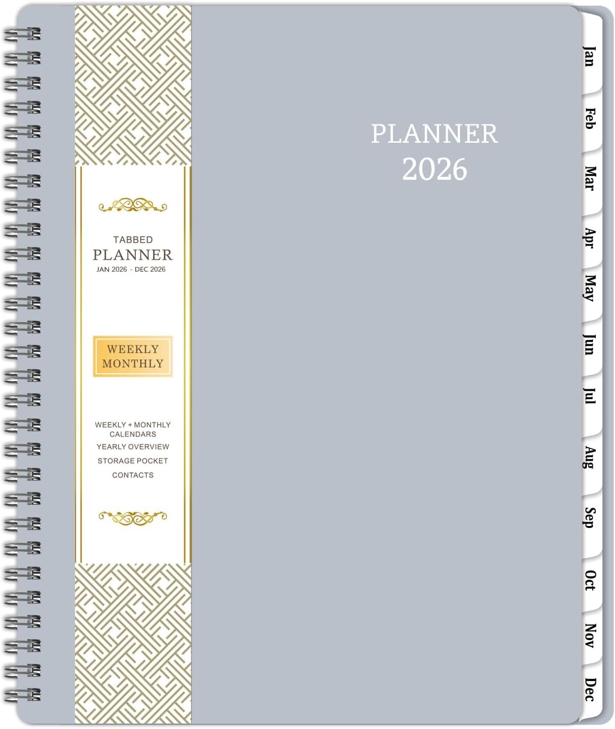 Stylish 2026 Planner – 8″x10″, Waterproof Cover & Comprehensive Monthly Planning