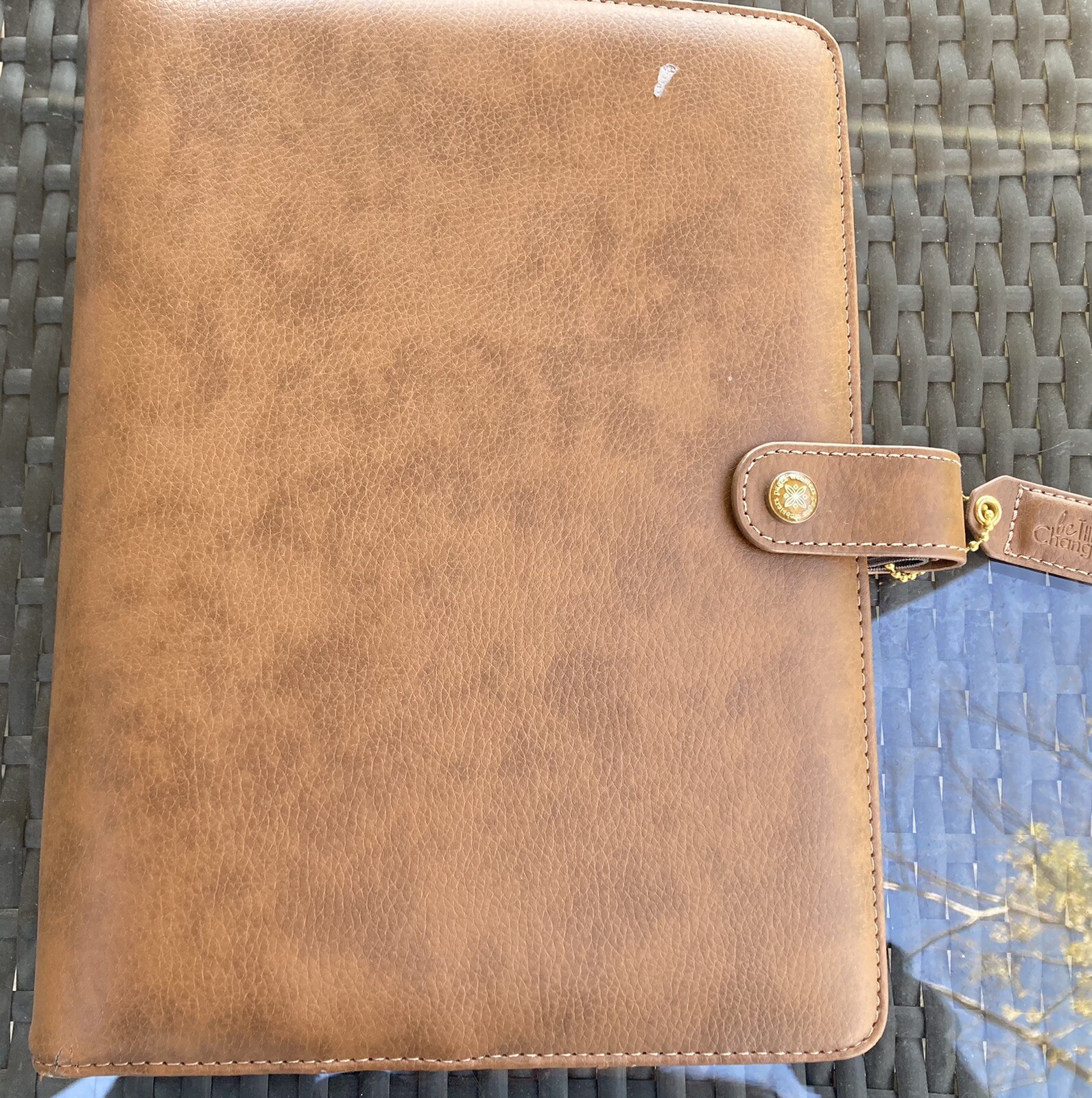 Webster’s Pages Leather Planner 6 Ring Binder Walnut