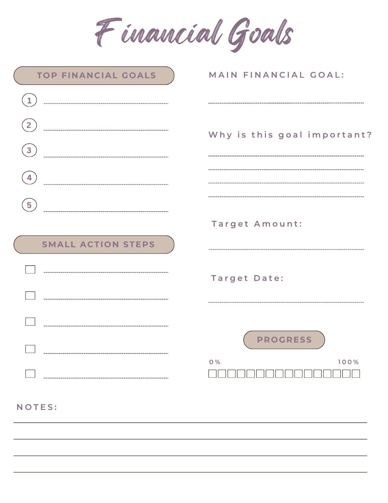 Budget Planner PDF | Expense Tracker, Savings & Finance Organizer