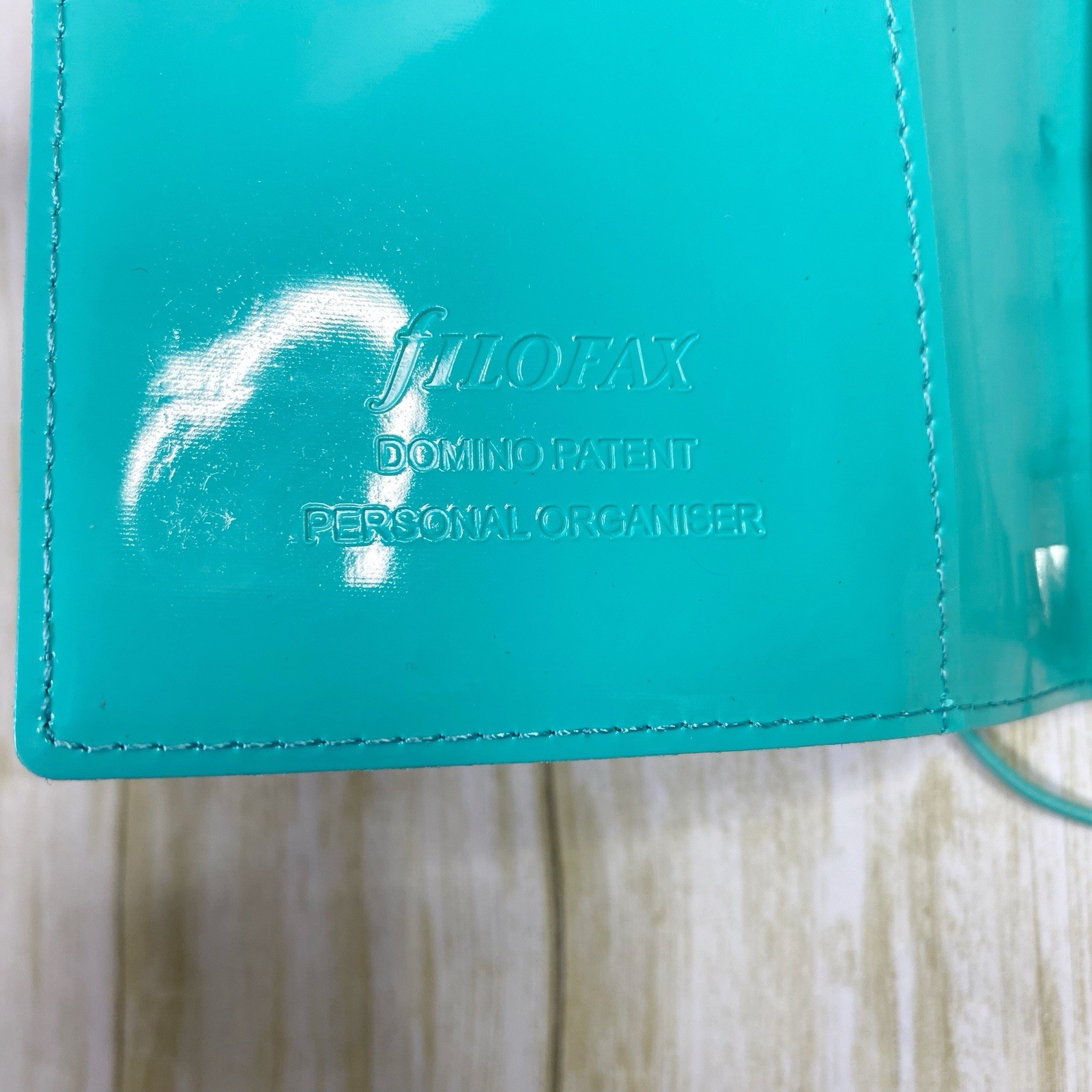 The Filofax Domino Patent Leather Organizer – A5 Turquoise – 022515
