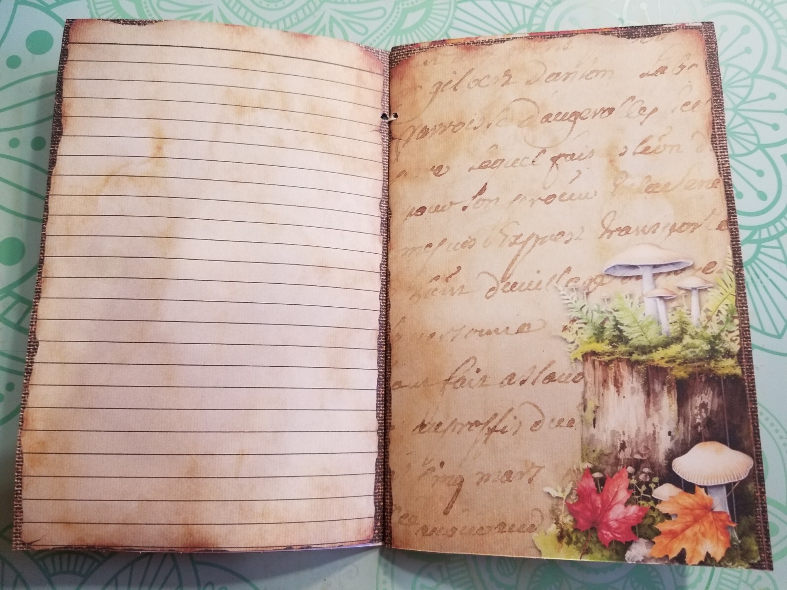 Junk Journal Blank Booklet “FOREST FAIRIES” HANDMADE FULL SIZED 9X6 40pgs