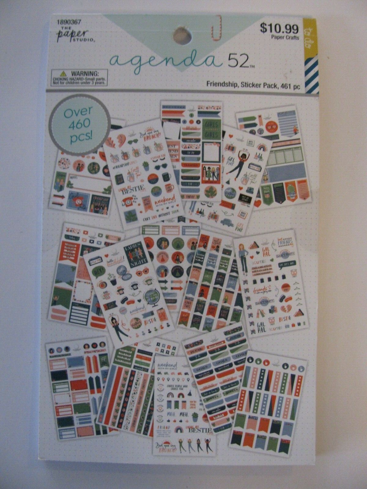 Agenda 52 FRIENDSHIP Sticker Pack 461 Pcs NEW