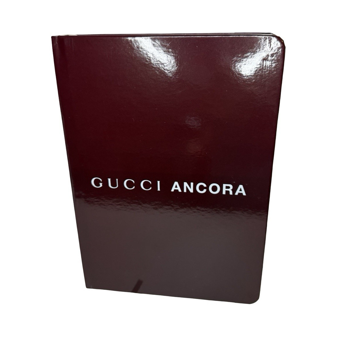 Gucci Ancora Blank Journal Notebook in Burgundy Hard Cover