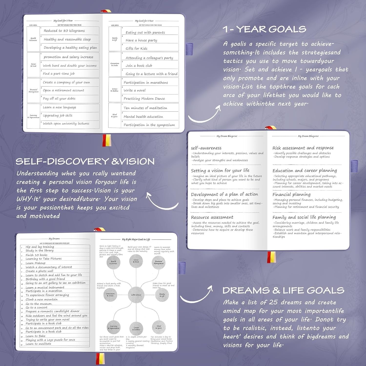 Undated Luxury A5 Planner & Gratitude Journal for Ultimate Productivity