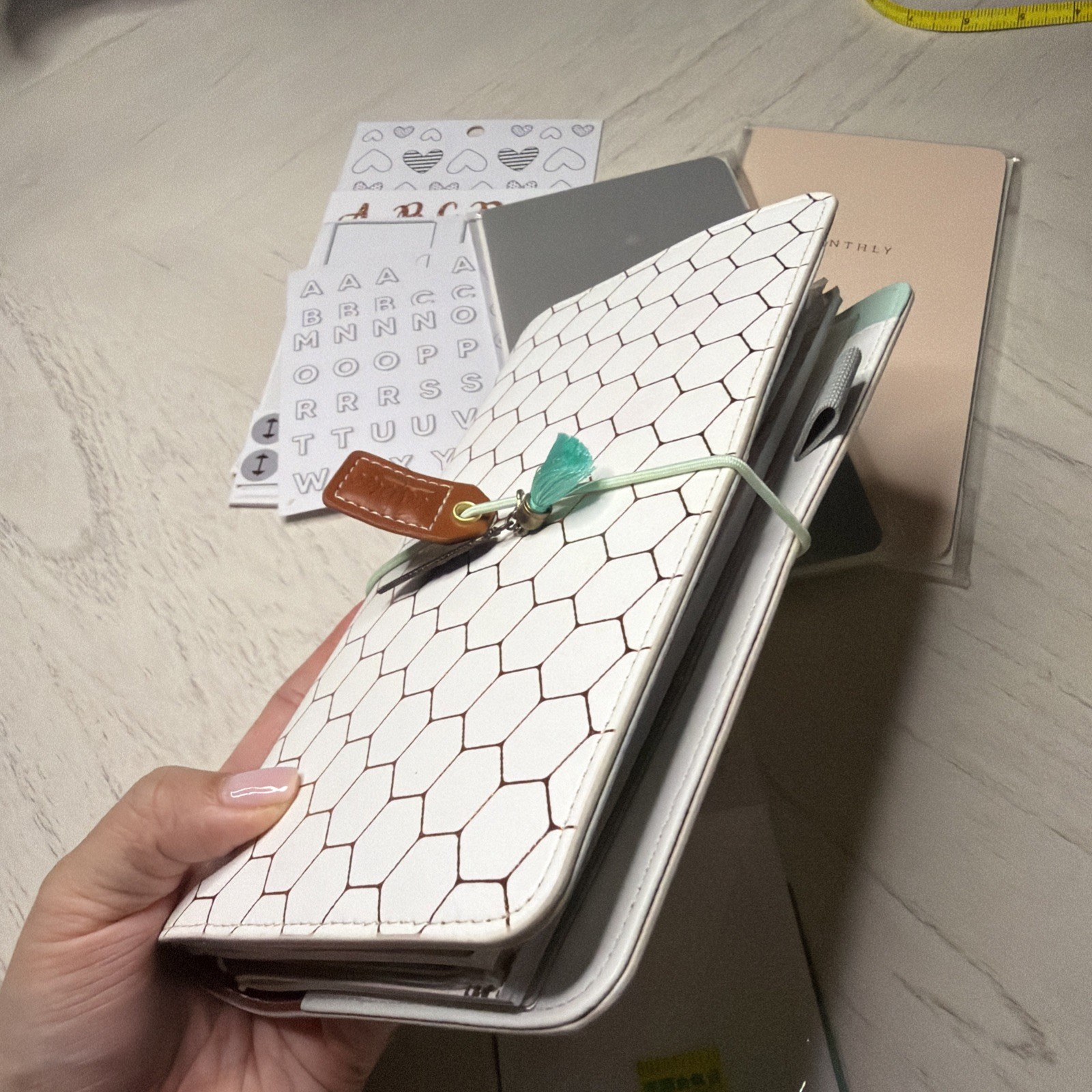 Webster Pages White Copper Hexagon Tn Inserts Stickers + Mystery Gifts Traveler
