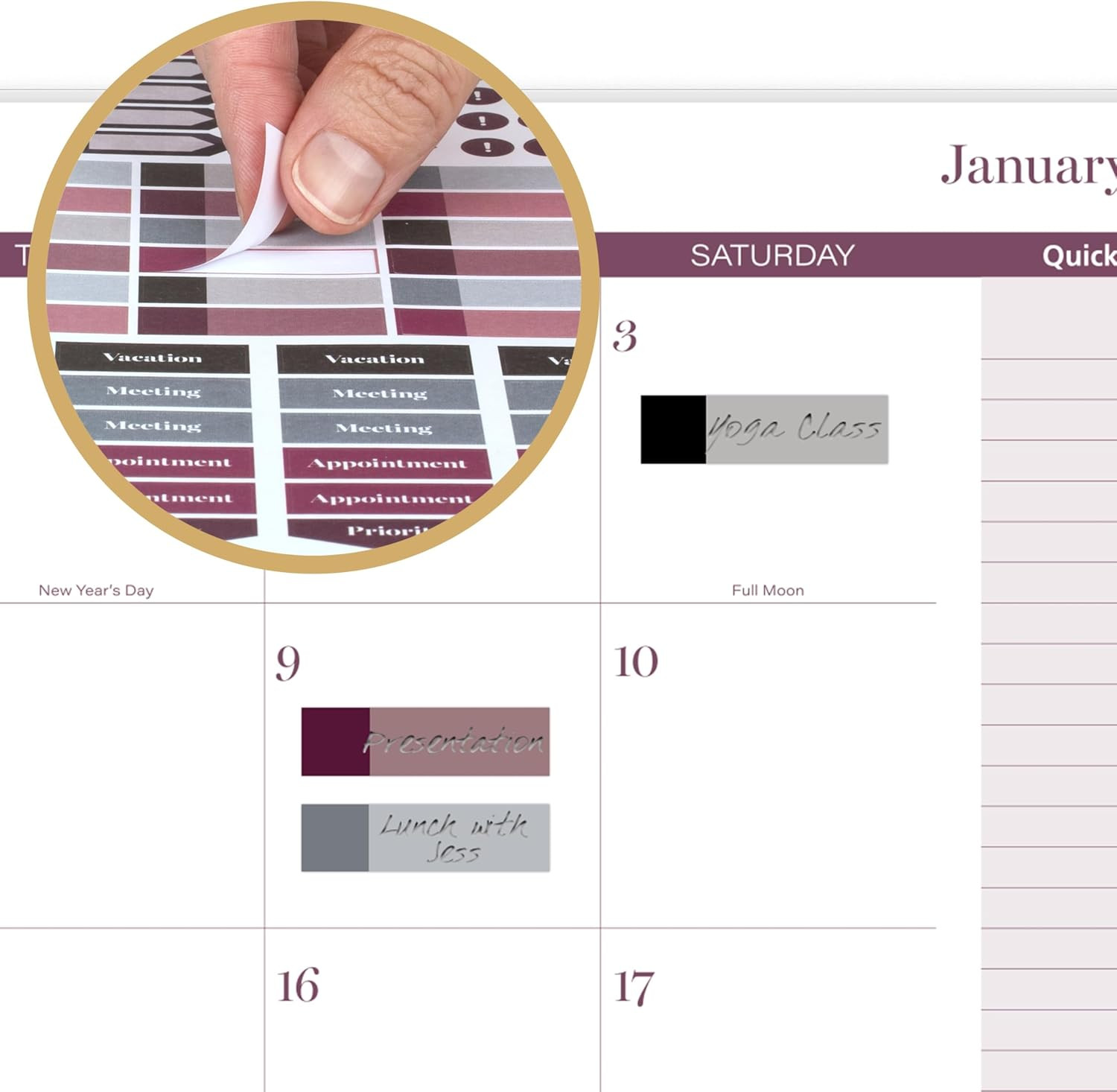 2026 Planner, Weekly & Monthly, 8-1/2″ x 11″, Large, Customizable, Facet (1755-9