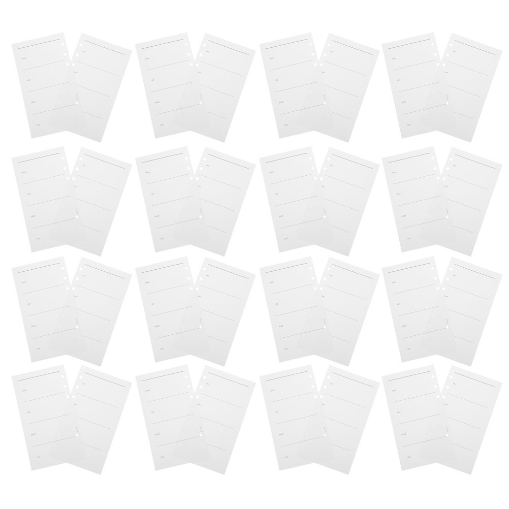 50 Sheets Weekly Planner Refill, A6 Planner Inserts Undated with Lined Layout,