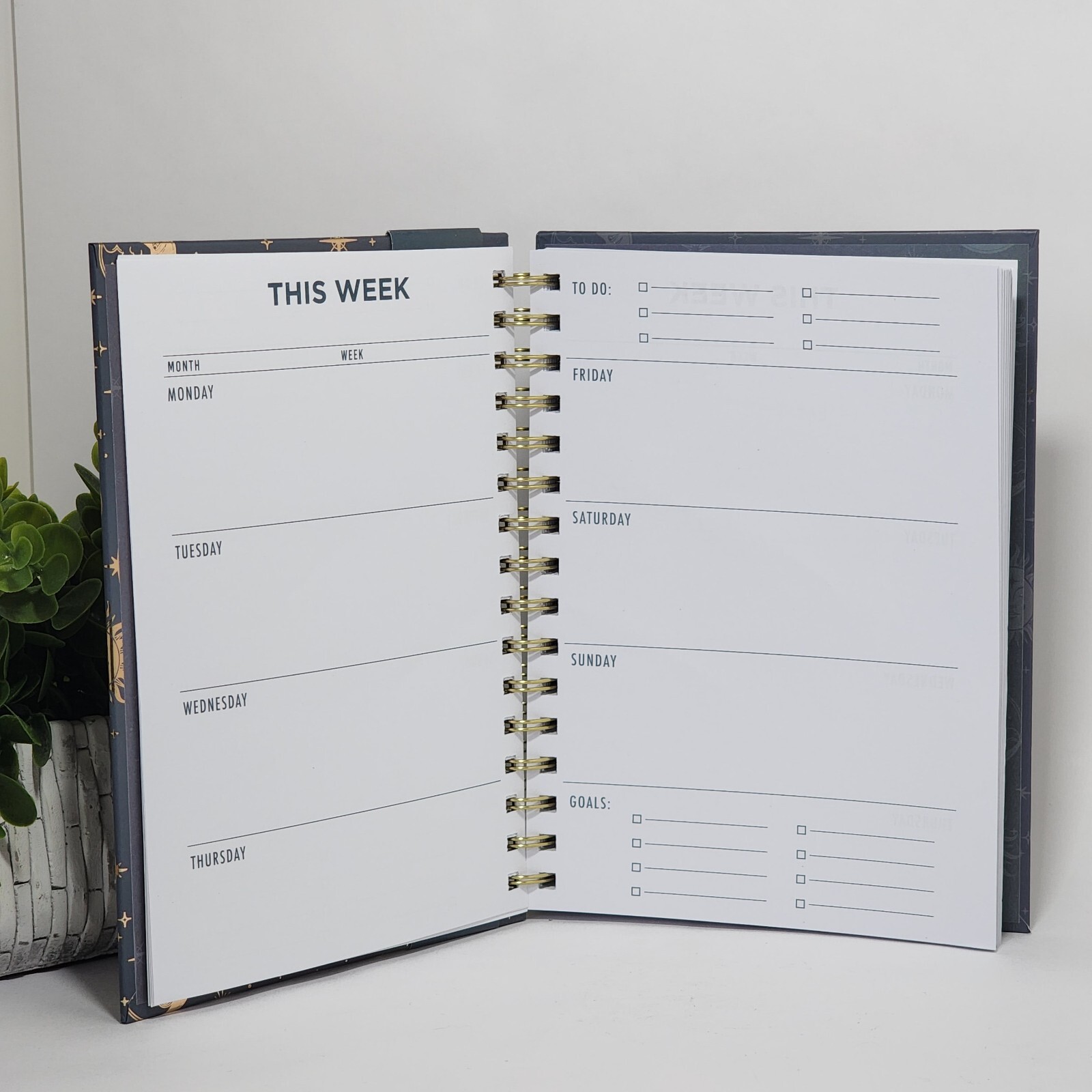 Even The Stars Admire You Weekly Planner Journal Notebook with Pen and Stickers