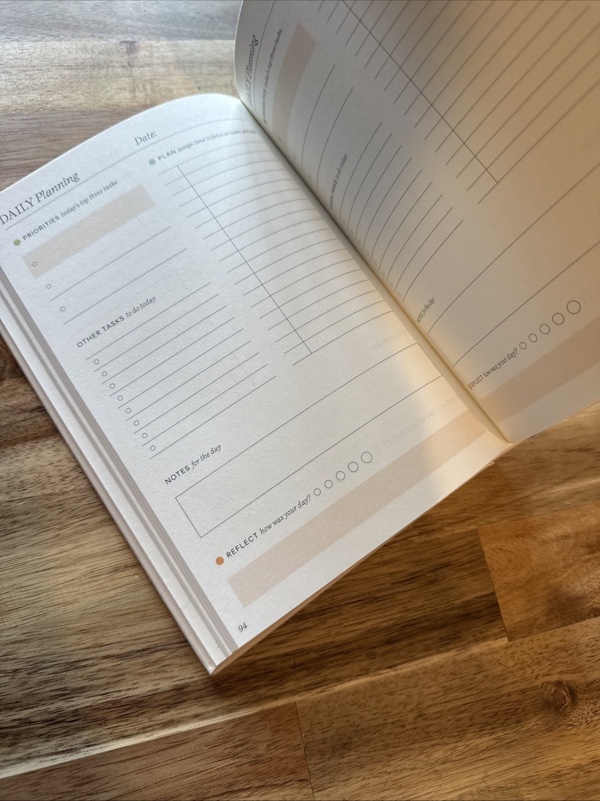 NEW ~ Blue & Cream Papier “Start Fresh Everyday” 16 Week Productivity Planner