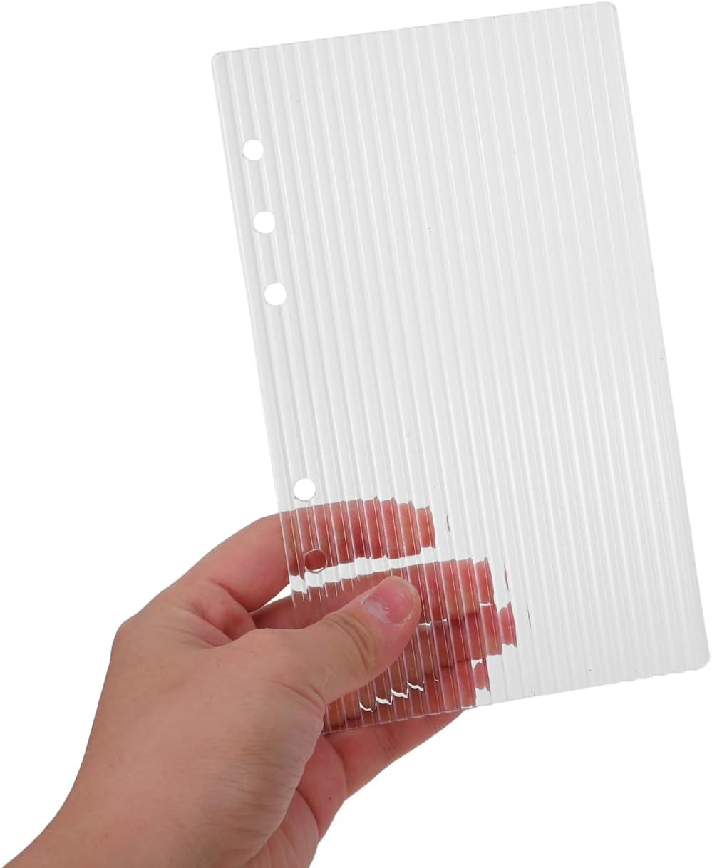 Clear A6 Binder Cover, 6 Ring Transparent Acrylic Planner Protector Shell, Minim