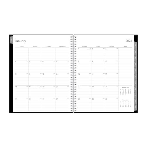 BLUE SKY MONTHLY PLANNER 2026 8-1/2″ X 11″ ENTERPRISE 111288 – BLACK