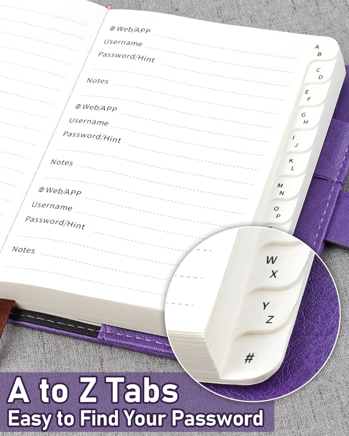 Password Logbook with Lock and Tabs – 208 Pages for Ultimate Security