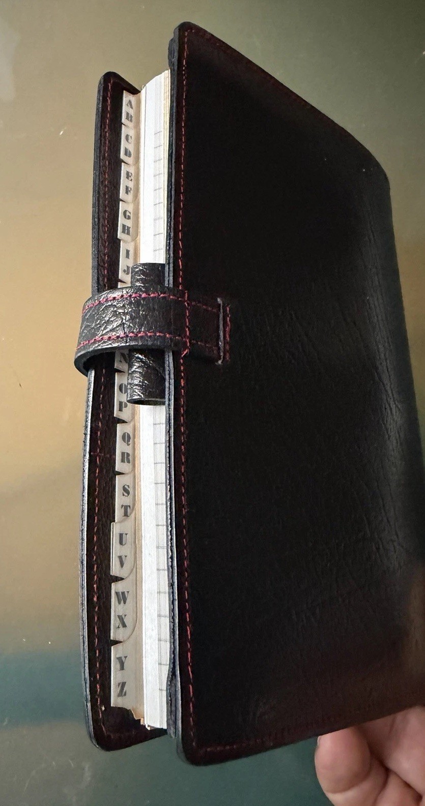 NOS 1985 Filofax “British Filofax System” Calf Leather Made In England Deadstock
