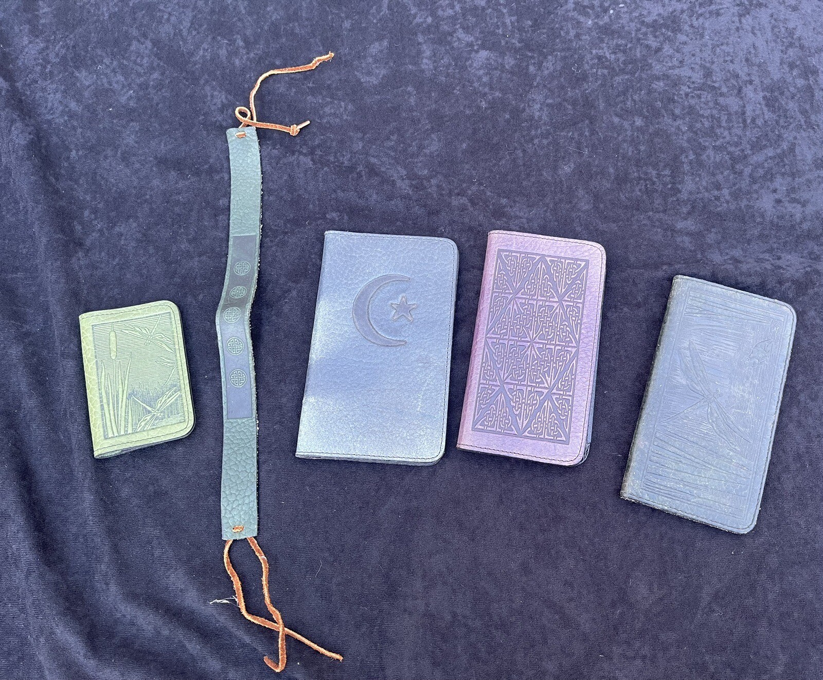 OBERON Design TOOLED Leather WALLET LOT CHECKBOOK SEE PICS