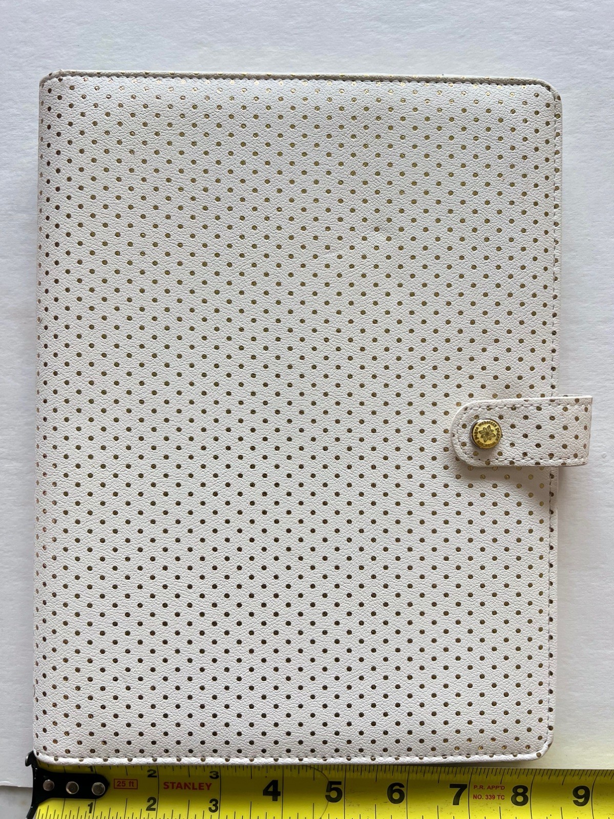 Webster’s Pages Gold Polka Dot Crush A4 Faux Leather Composition Planner 8″X10″