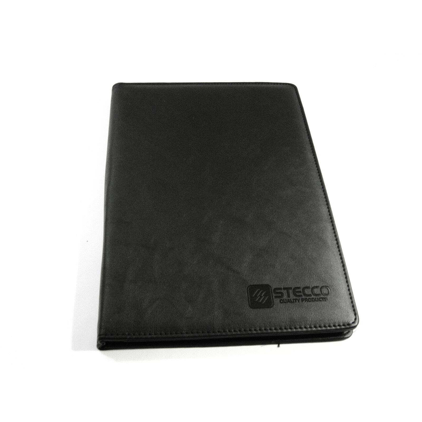 STECCO Leather Portfolio Notebook Document Organizer, Padfolio Daily Planner