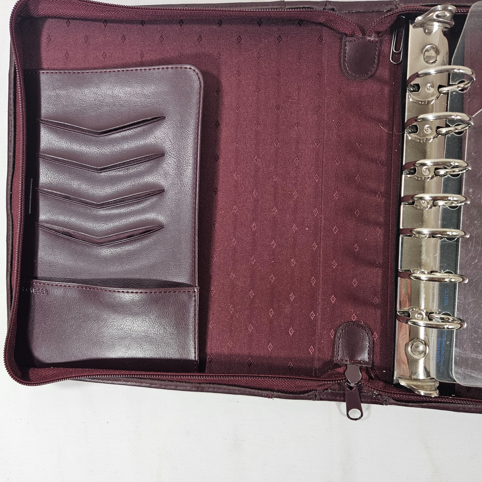 Franklin Covey Original Classic Planner Leather Zip Around Binder 7-Ring Pockets