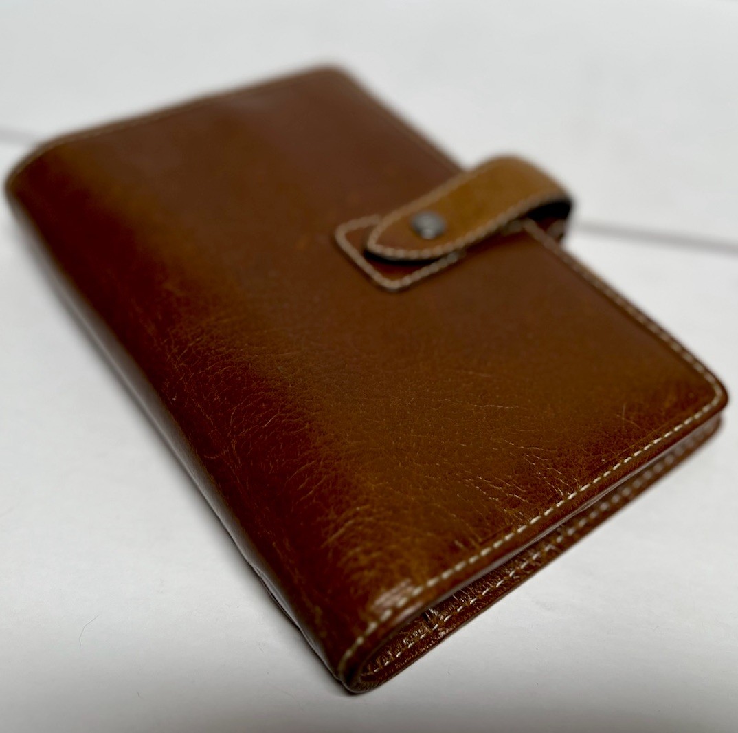 Filofax MALDEN 6 Ring Personal Organizer Planner Diary Antiqued Leather7.5X5.5”