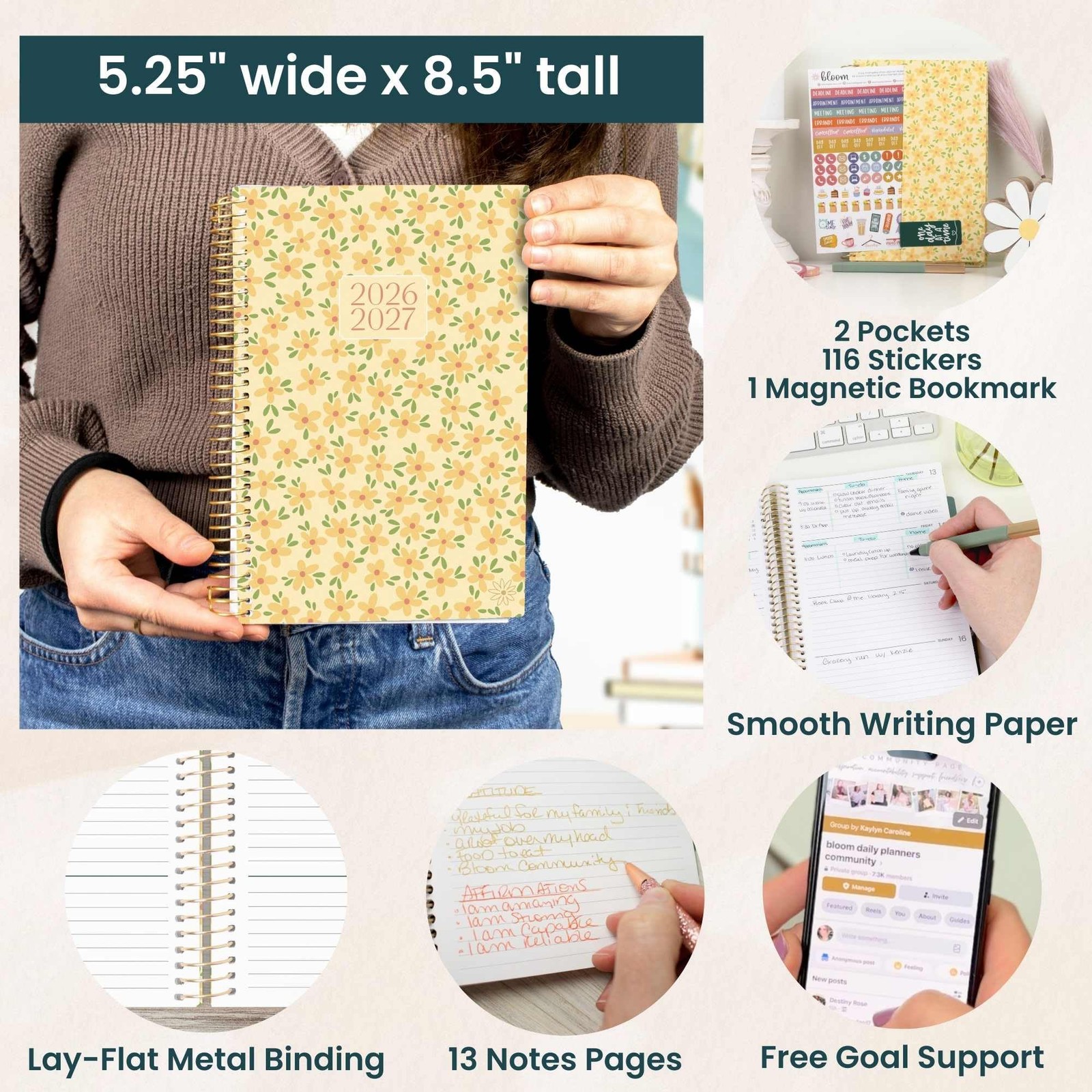 2026-2027 Planner – Academic Year Monthly & Weekly Soft Cover Planner For Women