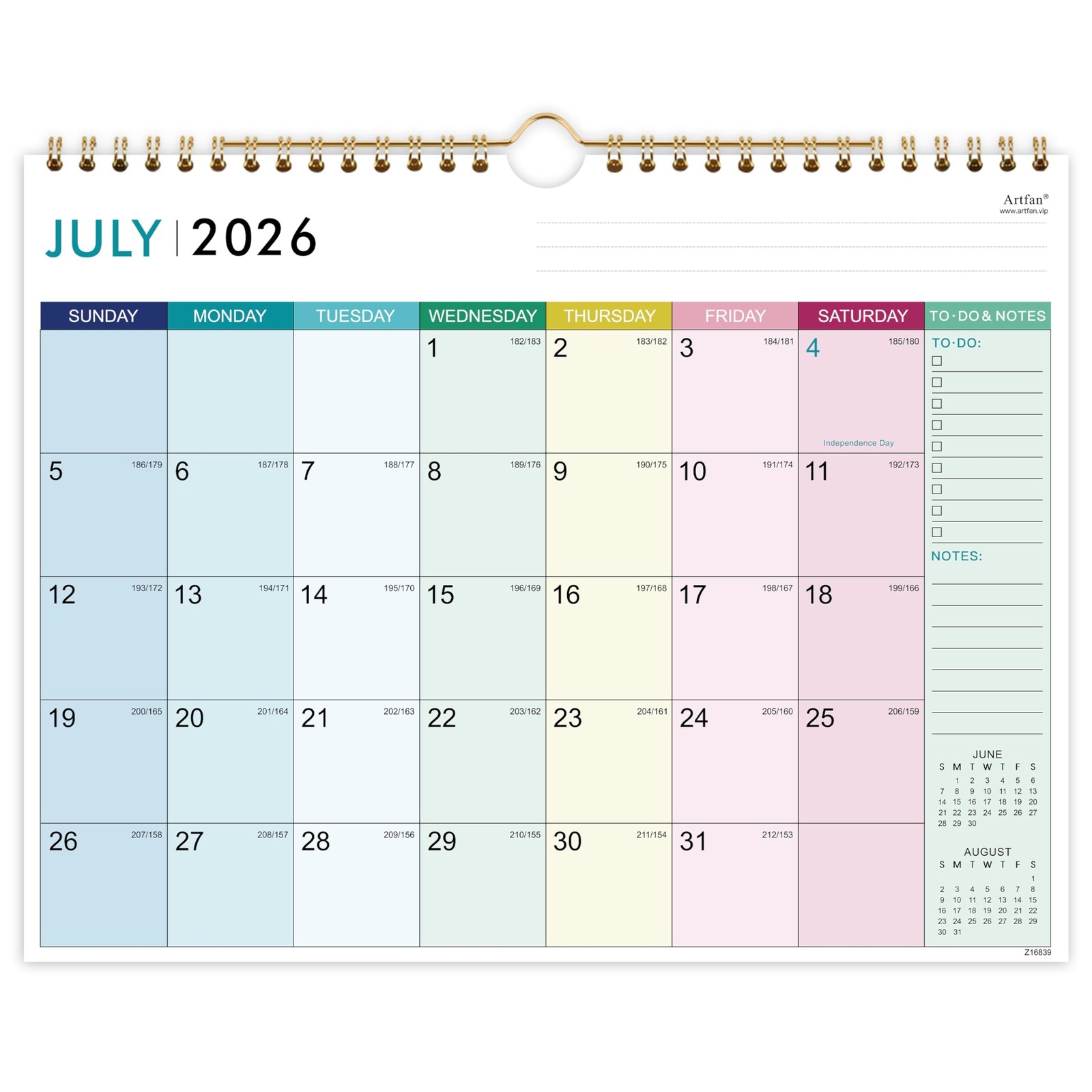 Calendar 2026-2027 – Wall Calendar 2026-2027, Jul.2026 – Dec.2027, 11″ x 8.5″…