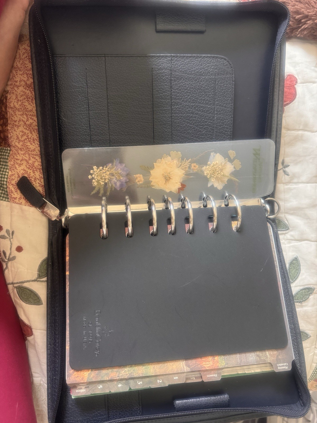 Vtg Franklin Covey Planner 7 Ring Top Grain Verona Leather Blue 1996-97 Bundle