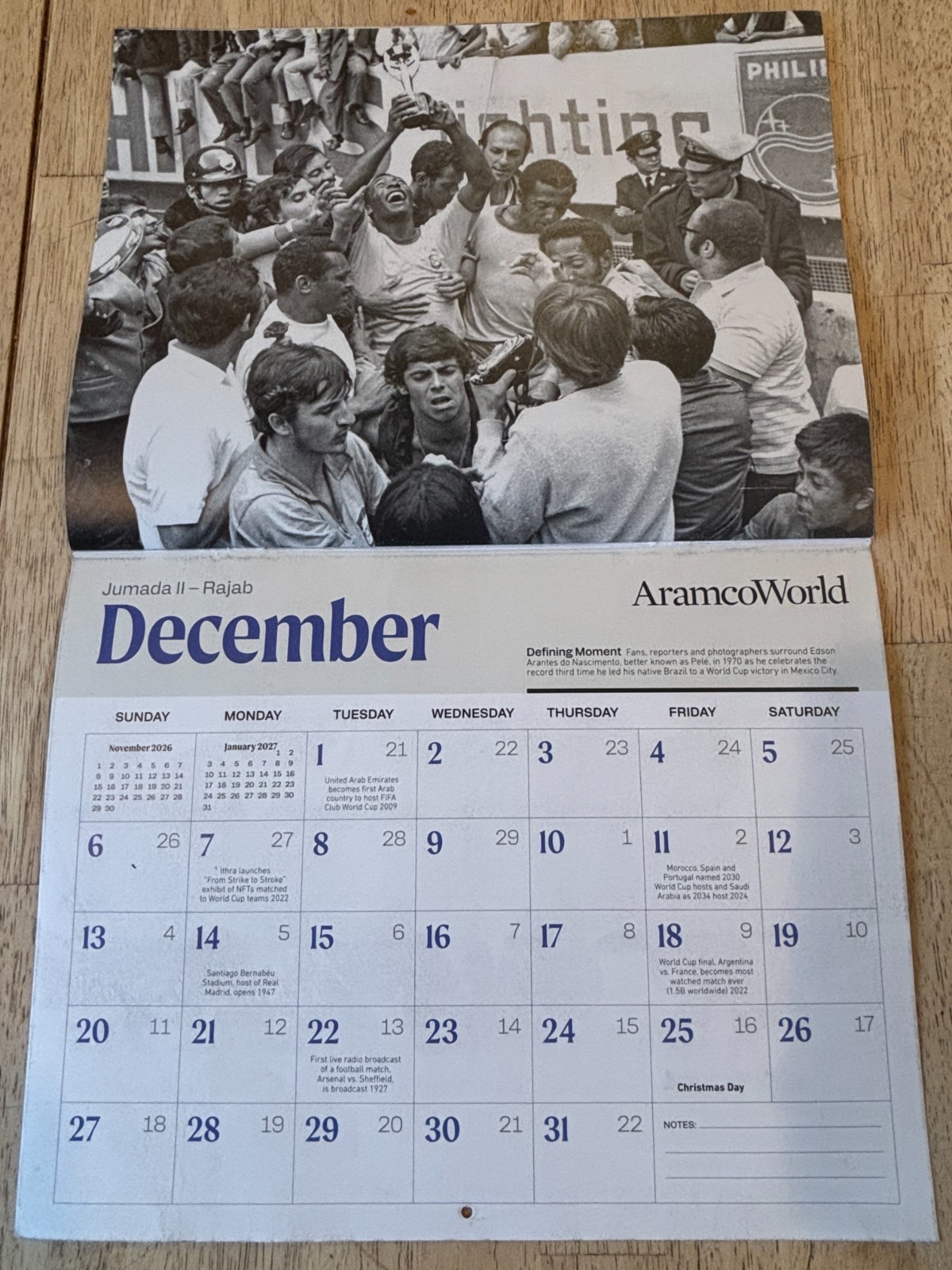 Aramco World- Football is Life- 2026 Gregorian Wall Calendar – Hijri 1447 – 1448