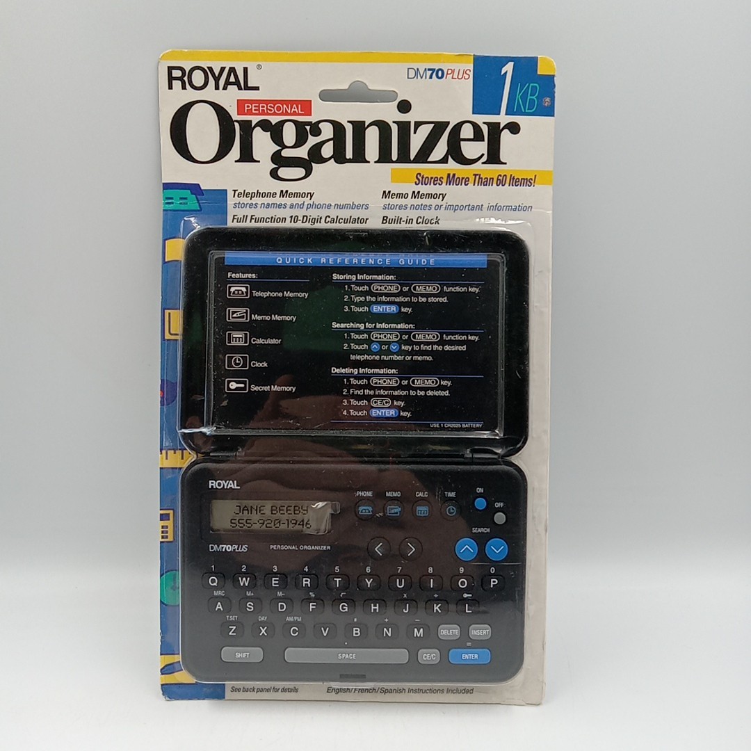 Vintage Royal Personal Organizer DM70 Plus 1KB New Sealed………………..230