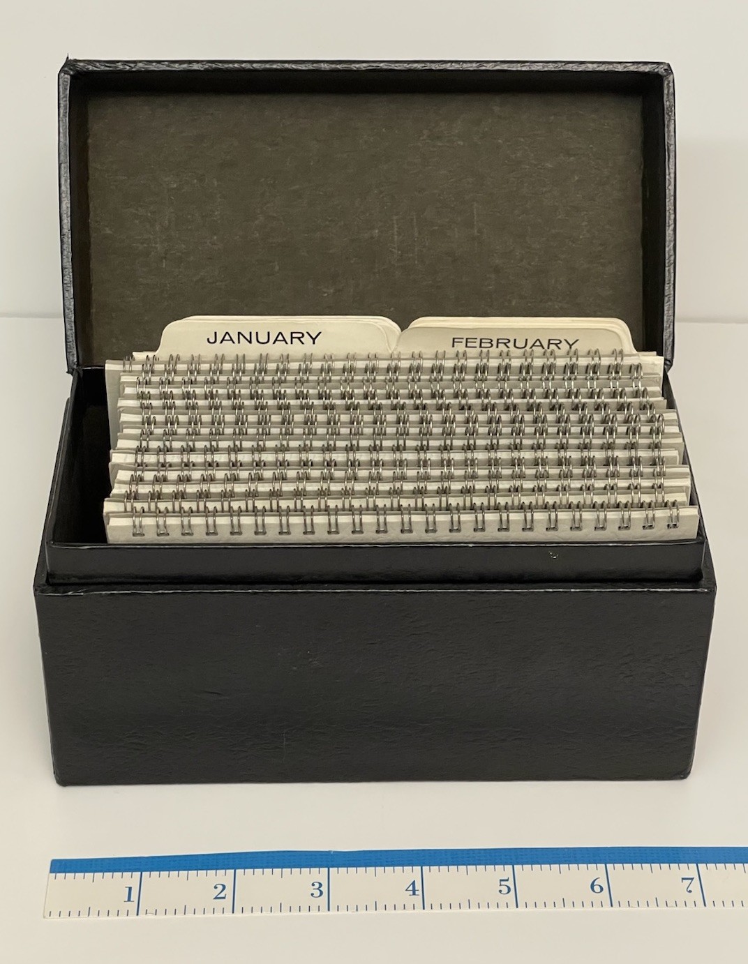 Vintage Citation Unique Calendar Organizer Card Box Spiral Books & Dividers