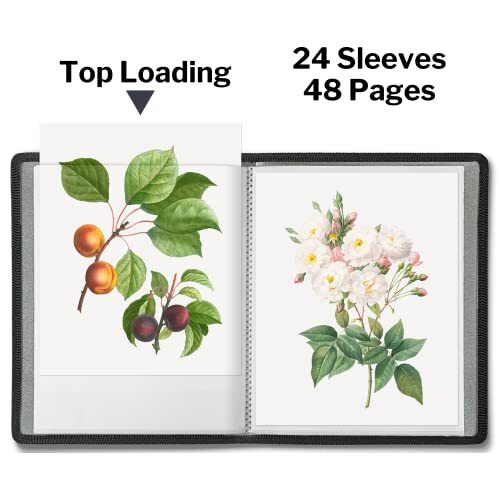 Dunwell Portfolio Folder for Artwork 8.5 x11 Binder Folder 48 Pages Letter Size