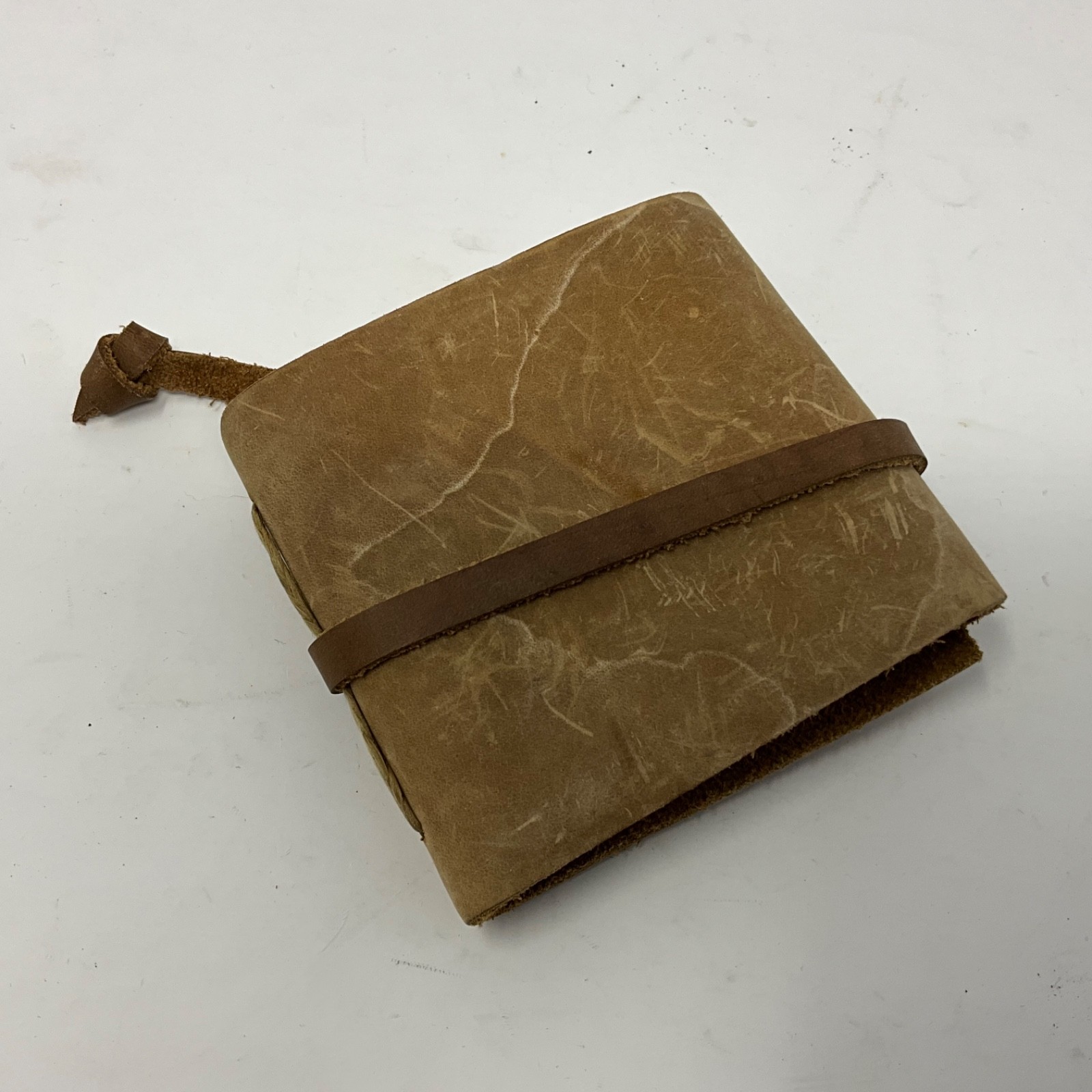 Handmade Leather Bound Mini Journal Notebook