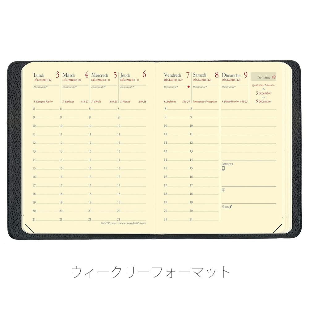 Quo Vadis Planner/Diary ‘Carla Prestige/Soho’ (Weekly Vertical, December 2025 St