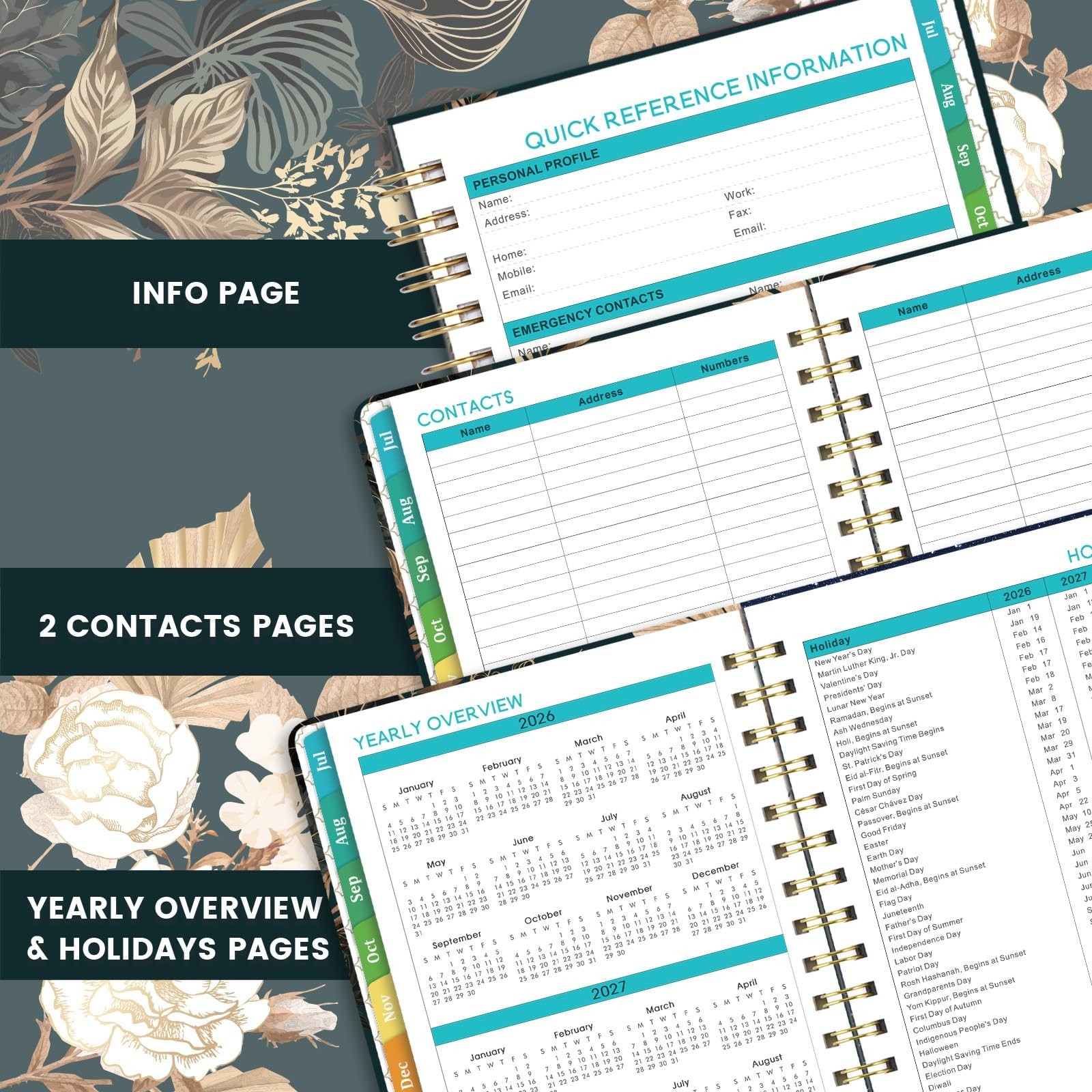 2026-2027 Planner – 6.4″ x 8.5″, 2026-2027 Weekly & Monthly Planner, JUL. 202…