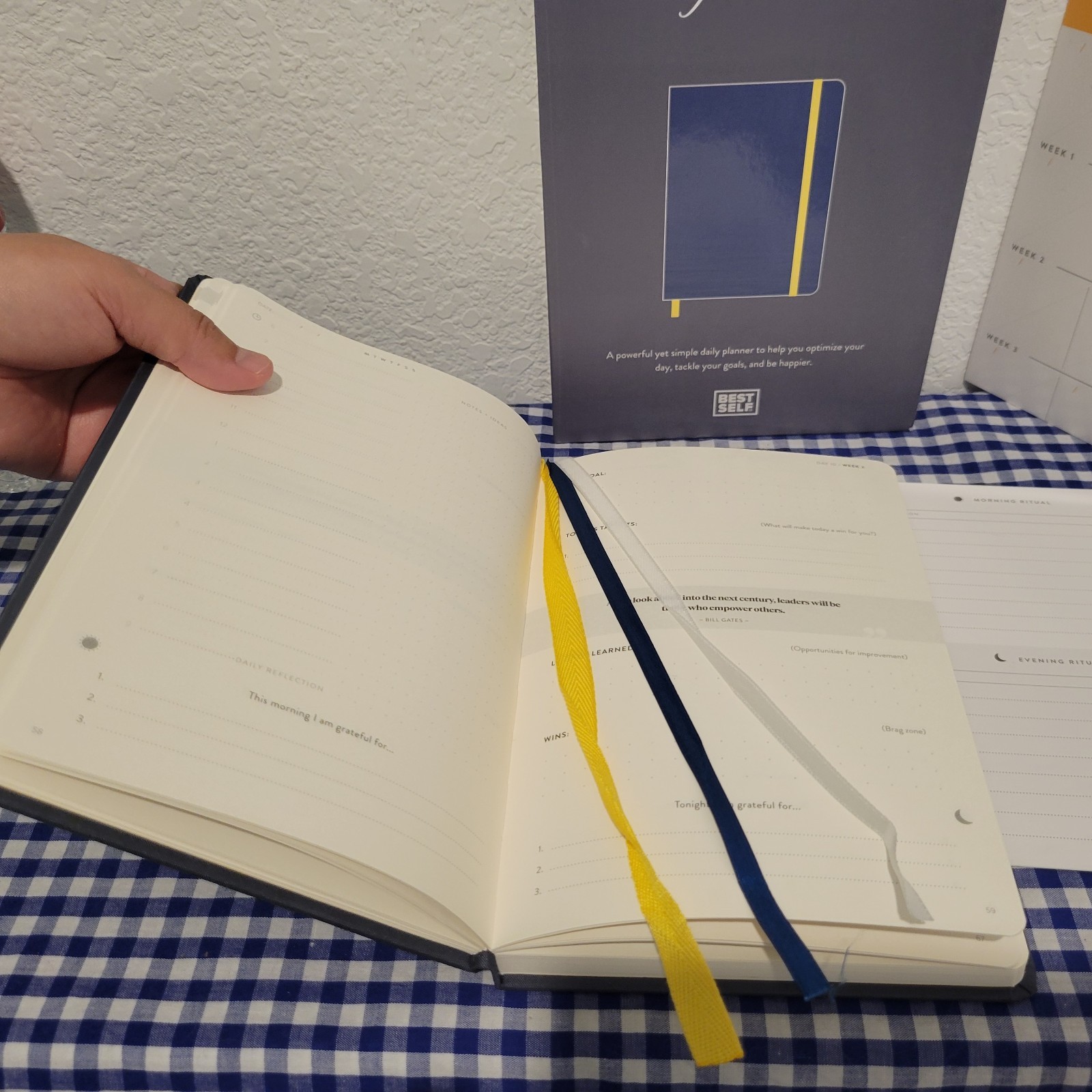 Best Self Self Journal Navy and Yellow Flagship Edition – OPEN BOX – CIB