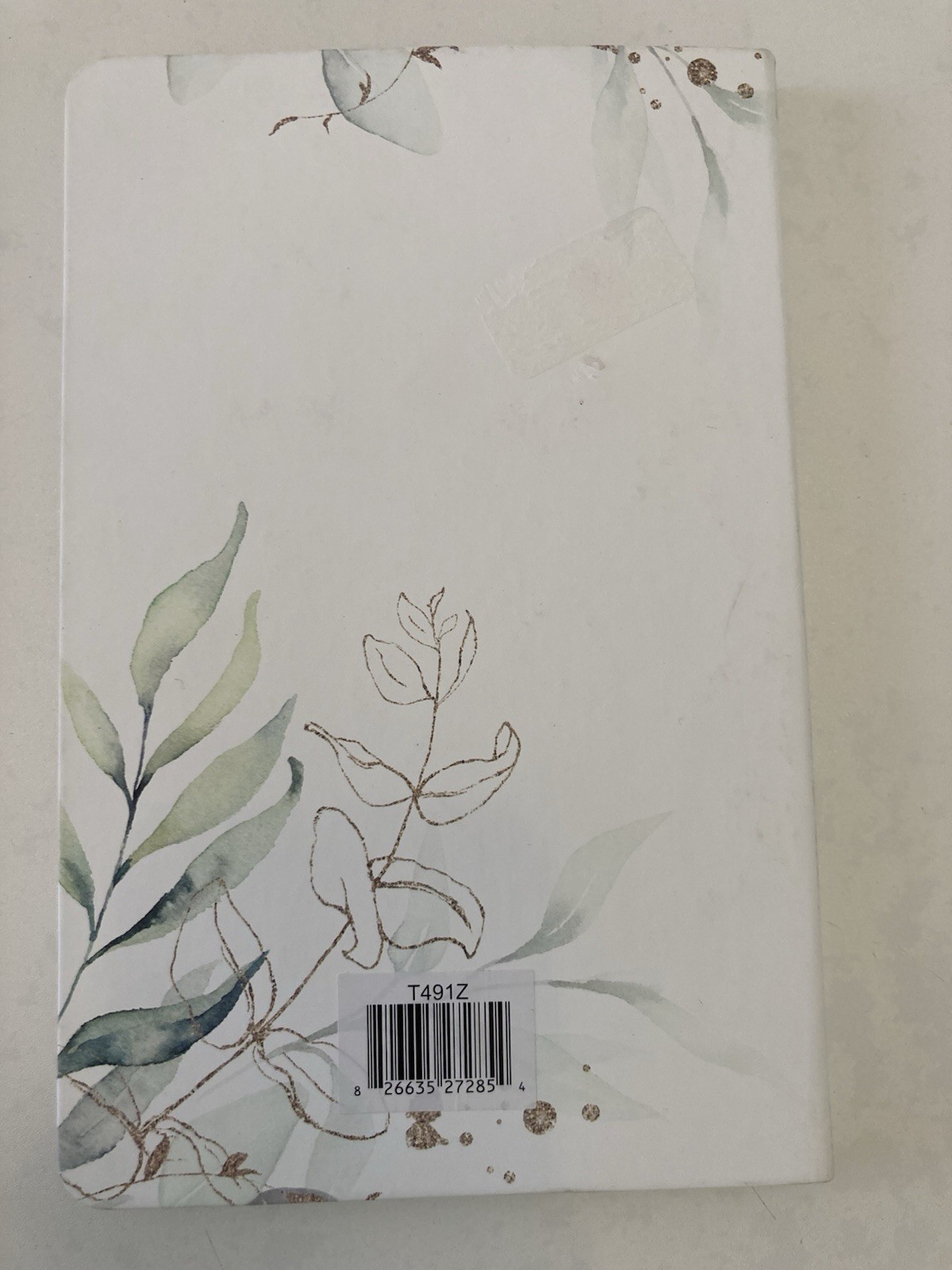 Journal Blank Booklet Notebook Scripture Biblical Quotes 8.5″x 5.5″ White Gold