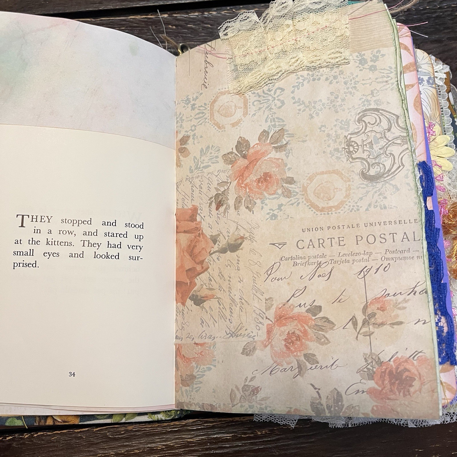 Junk Journal Nature Music Hymns Christian Faith Based Softcover Decorated 3 Sig