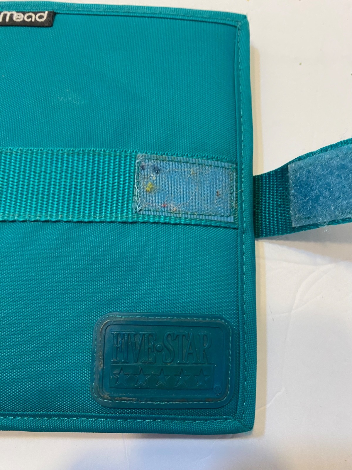 Five Star Planner Agenda Organizer Binder Teal Nylon 7” x 6” Vtg 90s
