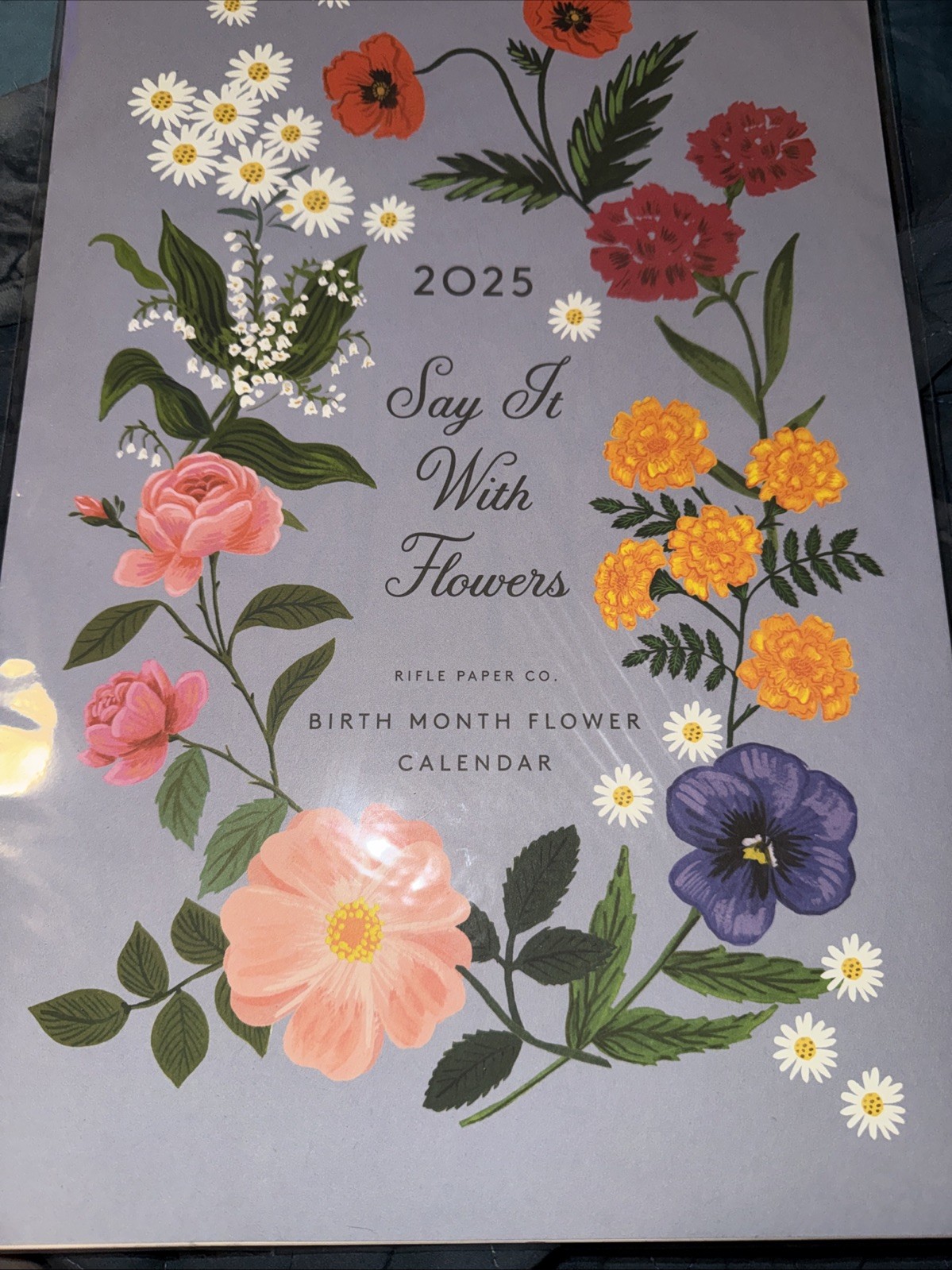 NEW Rifle Paper Co Calendar 2025 Say It Flowers Large Wall Calendar For Framing