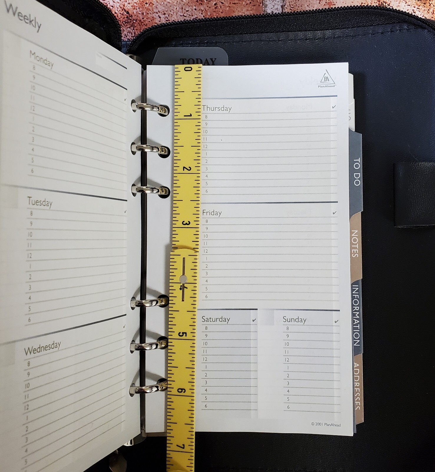 Vintage Ultimate Organizer Black, PlanAhead 6 Rings, Unused w/tags