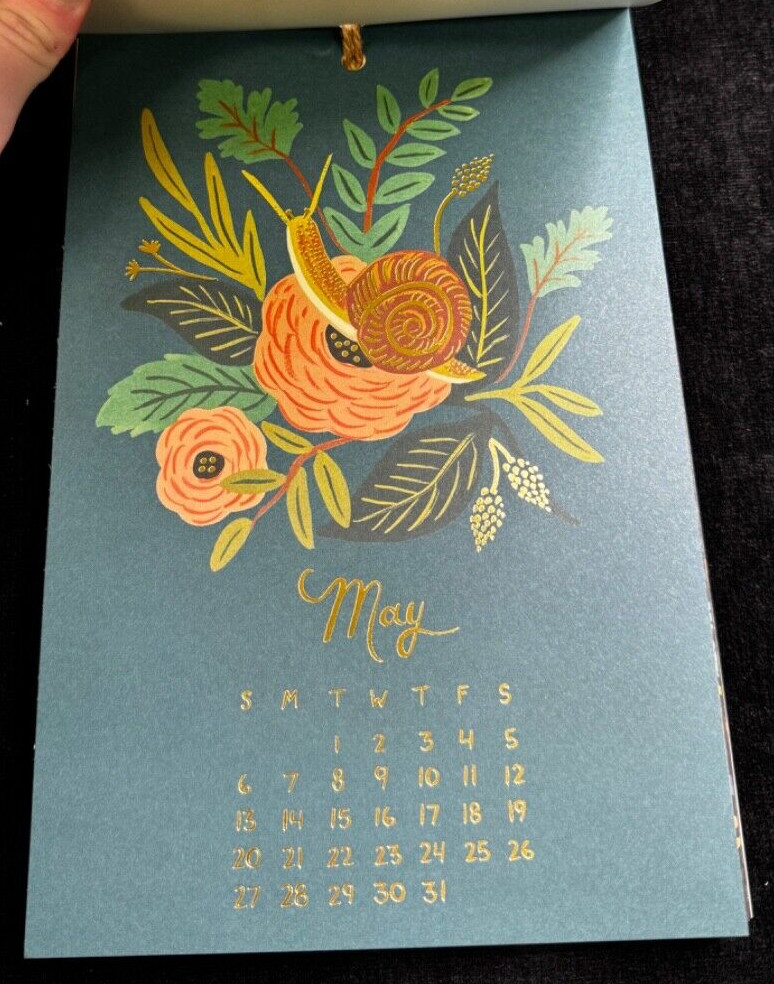 Rifle Paper Co. “Midnight Menagerie” 2018 Small Hanging Calendar – Art To Frame