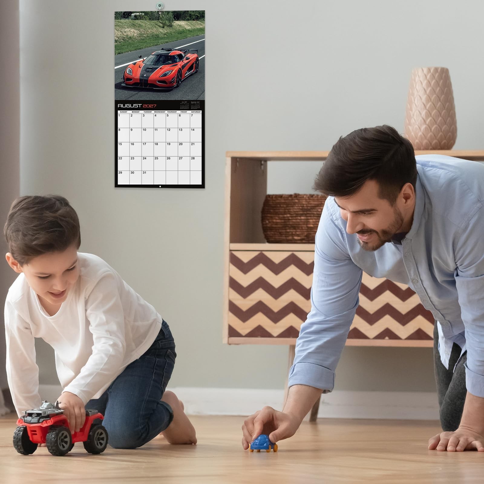 Wall Calendar 2026-2027 – Cars from Jul. 2026 to Dec. 2027, multi