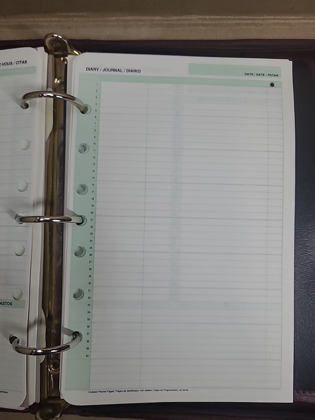 3 Ring Leather Organizer Journal Planner Vntg. 1994 Time Systems Inc. 10 In × 8