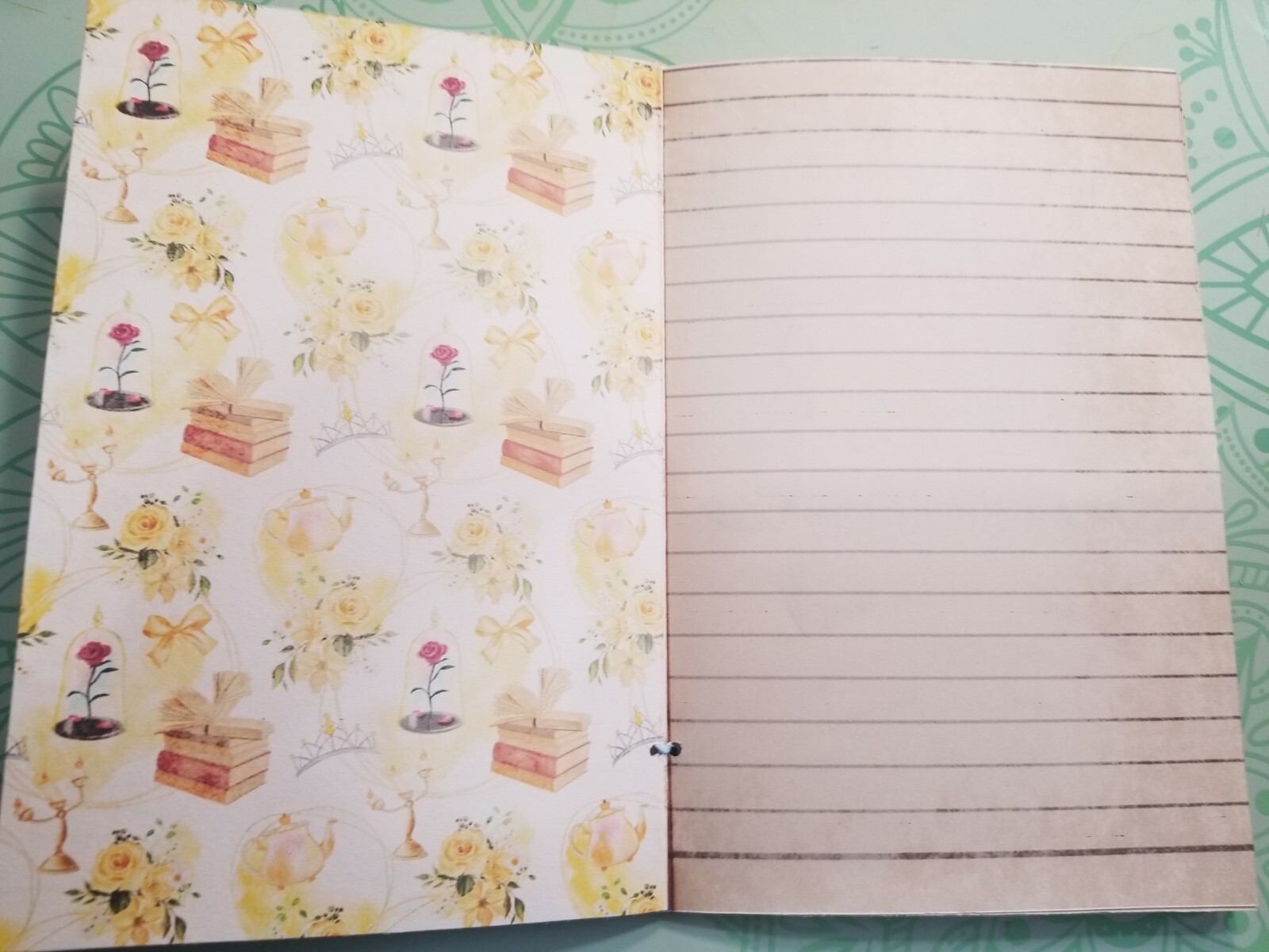 Junk Journal Blank Booklet “PRINCESS TALES” HANDMADE LG 8.5″x5.5″ 40pg