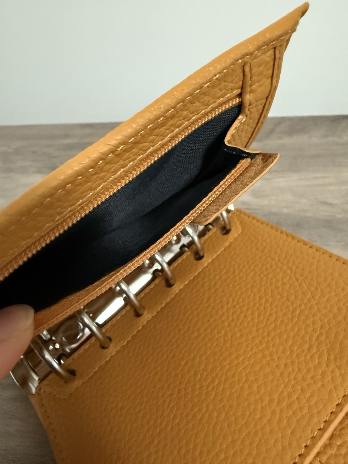 Moterm Pocket A7 Mustard Yellow Pebbled Leather Planner Organizer Binder 30mm